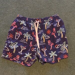 Chubbies Neon Tropical Print Swim Shorts